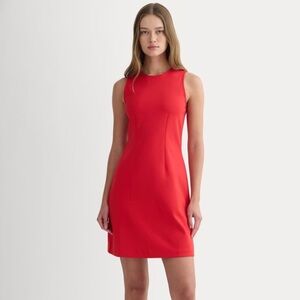 NWT Everlane ‘The Dream 90’s Shift Dress’ Organic Cotton Classic Red